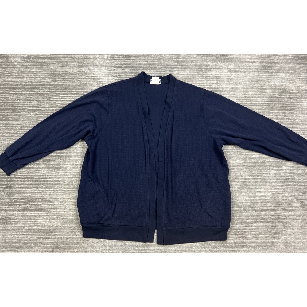 Bonworth Sweater Womens Large Blue Open Front‎ Polyester Blend Cardigan